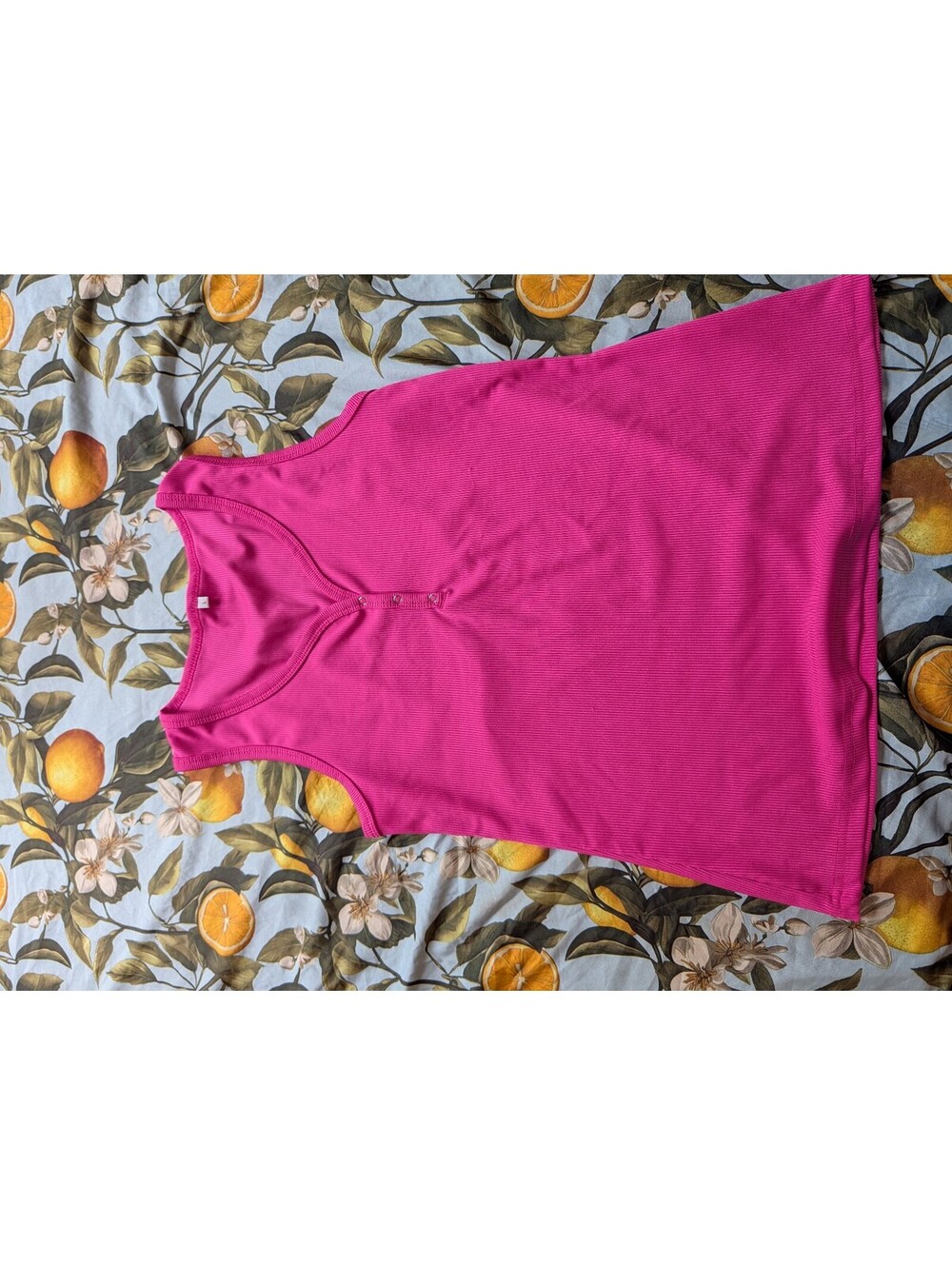 Neon Pink Stretch Tank Top – Women's Size Large